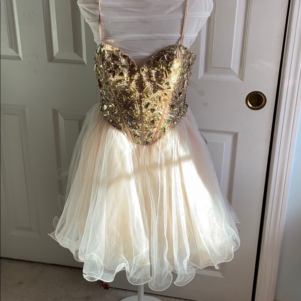 gold gem dress